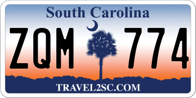 SC license plate ZQM774