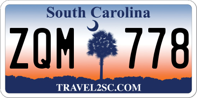 SC license plate ZQM778