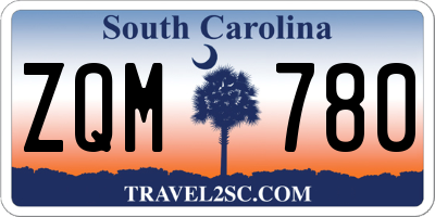 SC license plate ZQM780