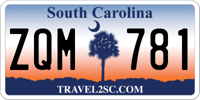 SC license plate ZQM781