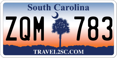 SC license plate ZQM783