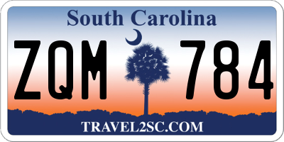 SC license plate ZQM784