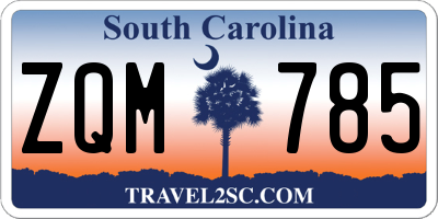SC license plate ZQM785