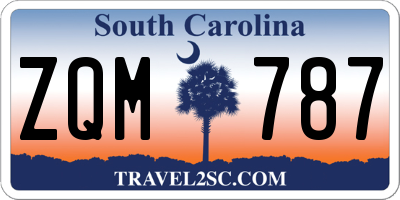 SC license plate ZQM787