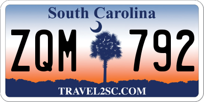 SC license plate ZQM792