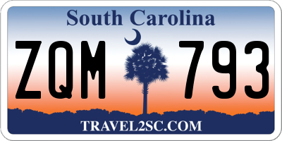SC license plate ZQM793