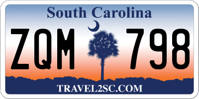 SC license plate ZQM798