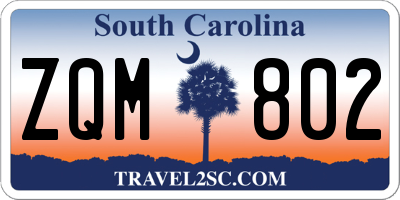 SC license plate ZQM802
