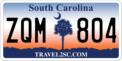 SC license plate ZQM804