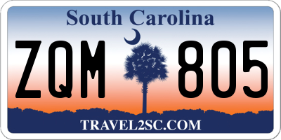 SC license plate ZQM805