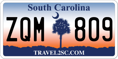 SC license plate ZQM809
