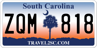 SC license plate ZQM818