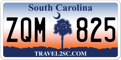 SC license plate ZQM825