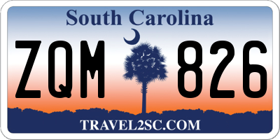 SC license plate ZQM826