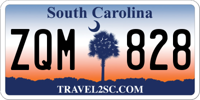 SC license plate ZQM828