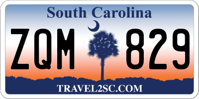 SC license plate ZQM829