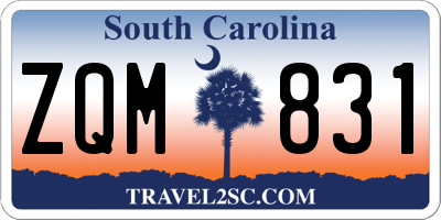 SC license plate ZQM831