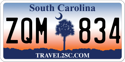 SC license plate ZQM834