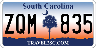 SC license plate ZQM835