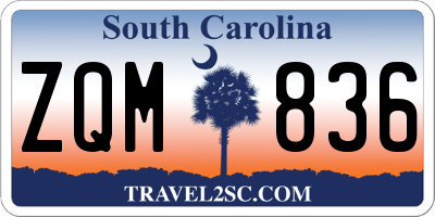 SC license plate ZQM836
