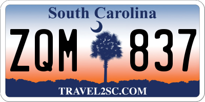 SC license plate ZQM837