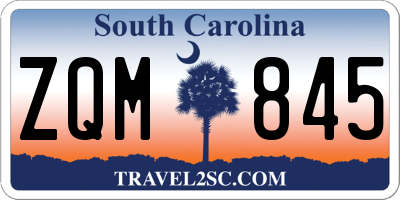 SC license plate ZQM845