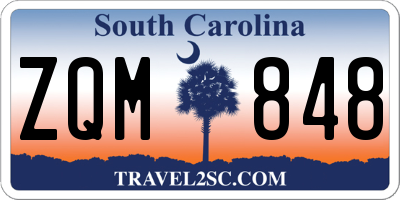 SC license plate ZQM848