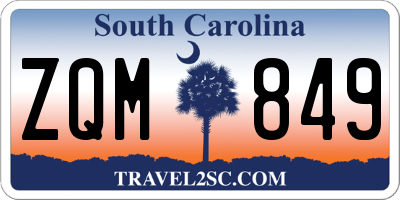 SC license plate ZQM849