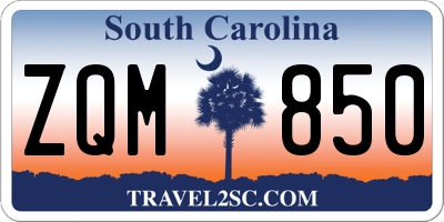SC license plate ZQM850