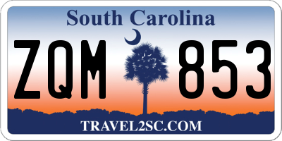 SC license plate ZQM853