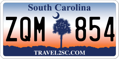 SC license plate ZQM854