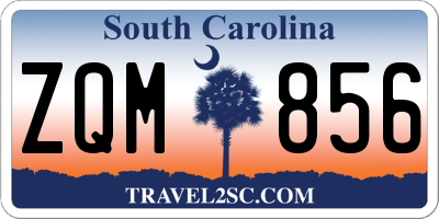 SC license plate ZQM856