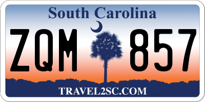 SC license plate ZQM857