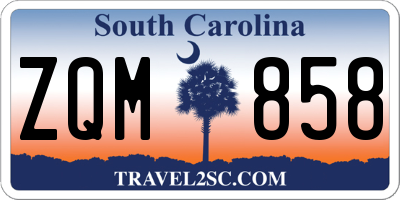 SC license plate ZQM858