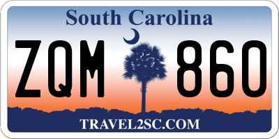 SC license plate ZQM860