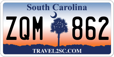 SC license plate ZQM862
