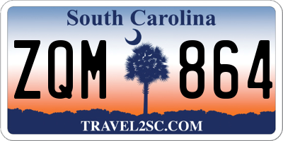 SC license plate ZQM864