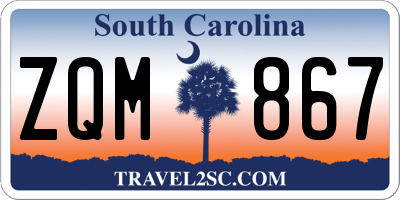 SC license plate ZQM867