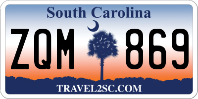 SC license plate ZQM869