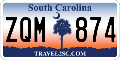 SC license plate ZQM874