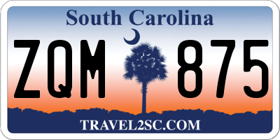 SC license plate ZQM875
