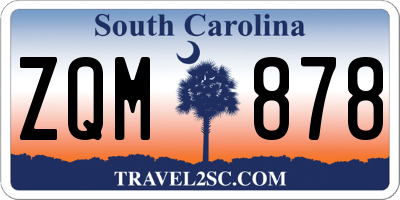 SC license plate ZQM878