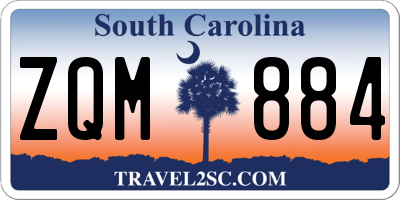 SC license plate ZQM884