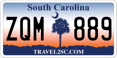 SC license plate ZQM889