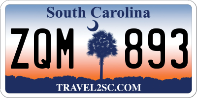 SC license plate ZQM893