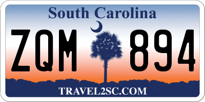 SC license plate ZQM894
