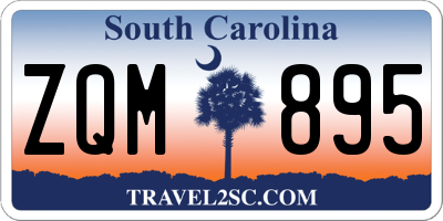 SC license plate ZQM895