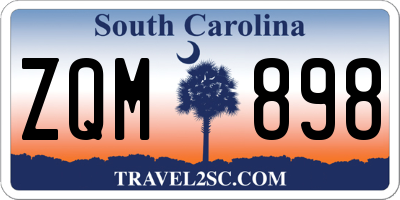 SC license plate ZQM898