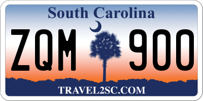 SC license plate ZQM900