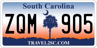 SC license plate ZQM905